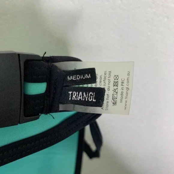 Triangl Aqua Blue Milly Swimsuit Bikini Top Swim Pool Cruise Beach Size M Medium - Picture 8 of 9